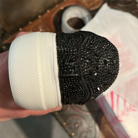 NWT corkys chunky heeled sneakers, rhinestone black - Picture 5 of 9